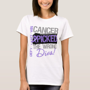Hodgkins Lymphoma Cancer Picked The Wrong Diva T-Shirt