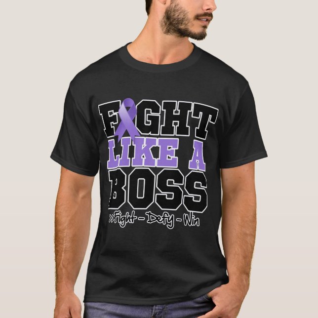 Hodgkins Lymphoma Fight Like a Boss T-Shirt (Front)