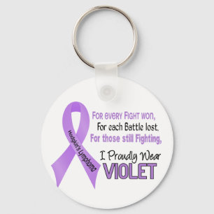 Hodgkins Lymphoma I Proudly Wear Violet 1 Key Ring