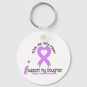Hodgkins Lymphoma I Support My Daughter Key Ring