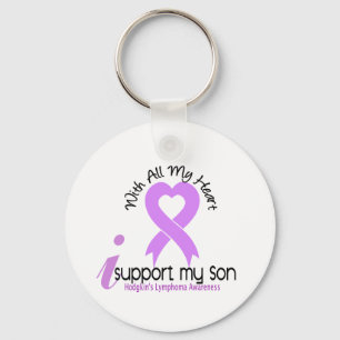 Hodgkins Lymphoma I Support My Son Key Ring
