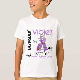 Hodgkins Lymphoma I Wear Violet For My Brother 43 T-Shirt