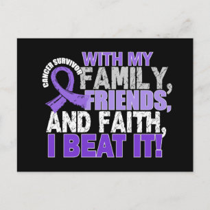 Hodgkin's Lymphoma Survivor Family Friends Faith Postcard