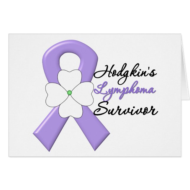 Hodgkin's Lymphoma Survivor Flower Ribbon (Front Horizontal)