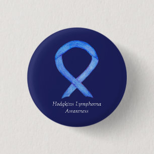 Hodgkins Lymphoma Violet Awareness Ribbon Art Pins