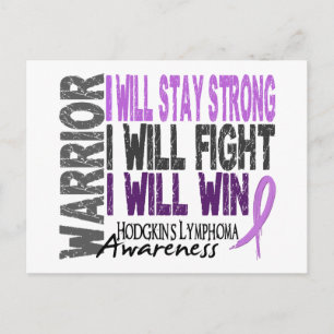 Hodgkins Lymphoma Warrior Postcard
