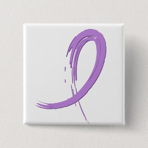 Hodgkin's Lymphoma's Violet Ribbon A4 15 Cm Square Badge