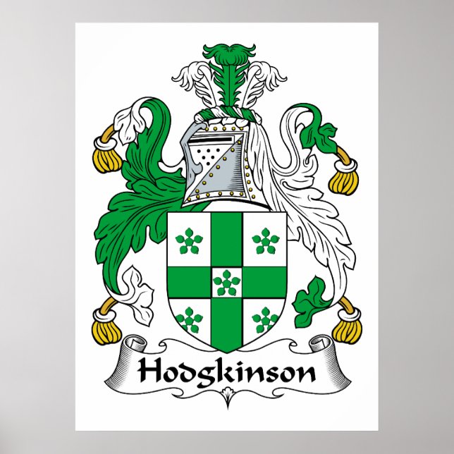 Hodgkinson Family Crest Poster (Front)