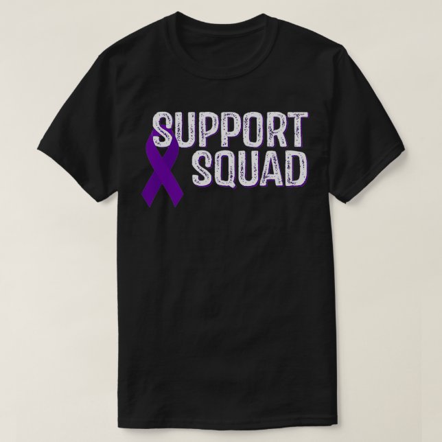 Hodgkinu2019s Lymphoma Awareness Support Squad  T-Shirt (Design Front)