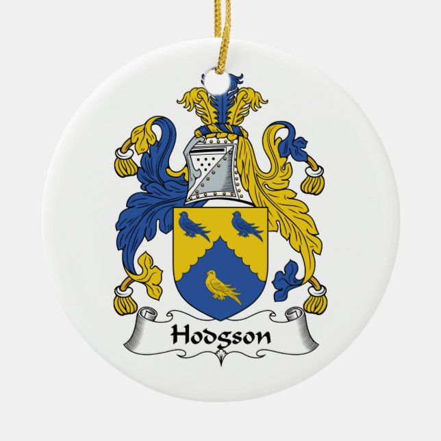 Hodgson Family Crest Ceramic Ornament (Front)