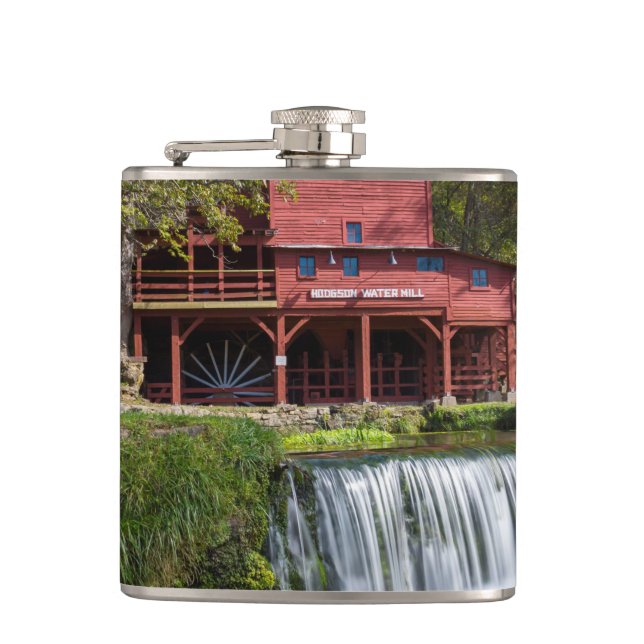 Hodgson Mill Landscape Hip Flask (Front)