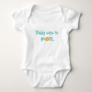 #HODL Bitcoin baby Bodysuit
