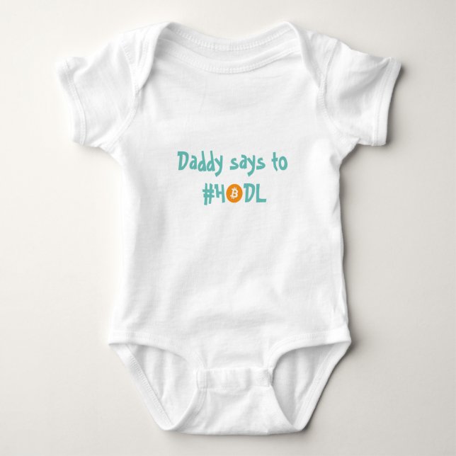 #HODL Bitcoin baby Bodysuit (Front)