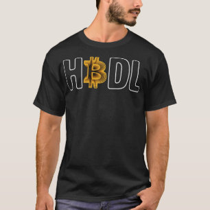 Hodl Bitcoin gold modern typography art gift T-Shirt