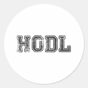 Hodl Cryptocurrency Print Classic Round Sticker