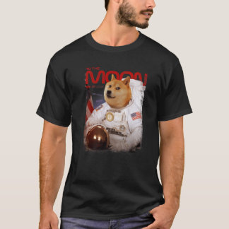 HODL DOGE To The Moon Astronaut DOGE Crypto Meme D T-Shirt