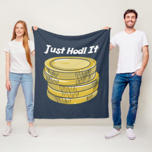 HODL It Cryptocurrency Gag Polo Fleece Blanket