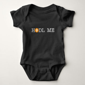 Hodl me (white text) baby bodysuit