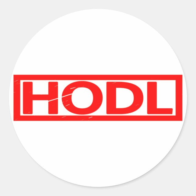 Hodl Stamp Classic Round Sticker (Front)