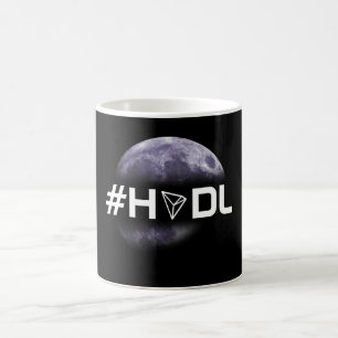 #HODL Tron to the Moon Black Mug