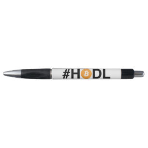 #HODL with Bitcoin Symbol Pen