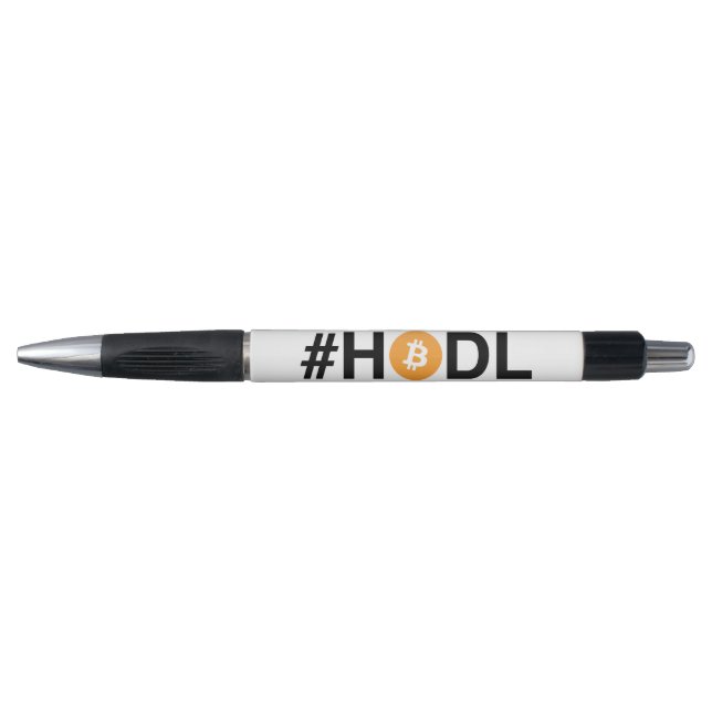 #HODL with Bitcoin Symbol Pen (Front)