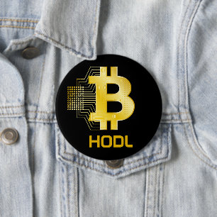 HODL your bitcoin 10 Cm Round Badge
