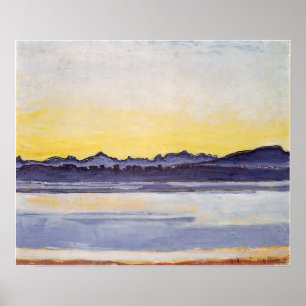 Hodler - Lake Geneva With Mont Blanc Before Sunri… Poster