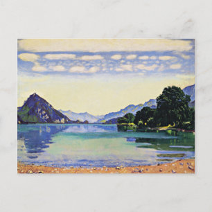 Hodler - Lake Thun from Lessig, fine art Postcard