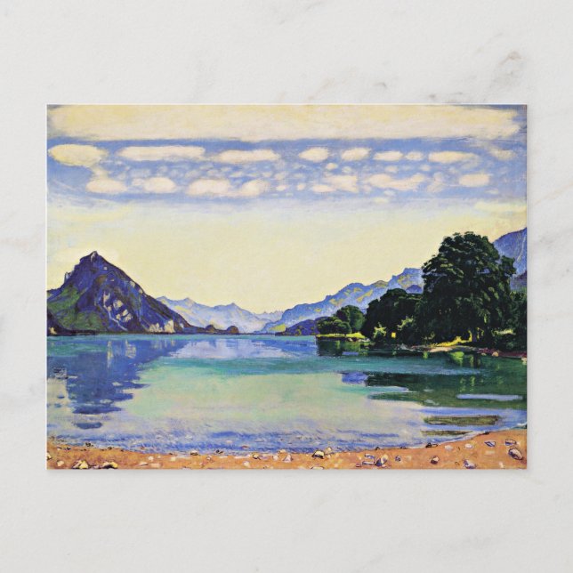 Hodler - Lake Thun from Lessig, fine art Postcard (Front)