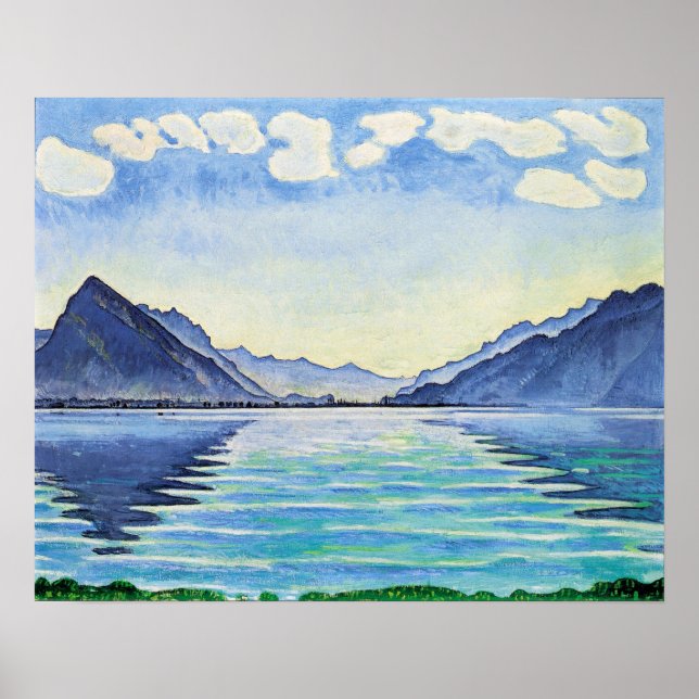 Hodler - Lake Thun Symmetrical Reflection 1905 Poster (Front)
