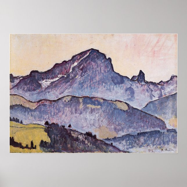 Hodler - Le Grand Muveran From Villars 1912 Poster (Front)