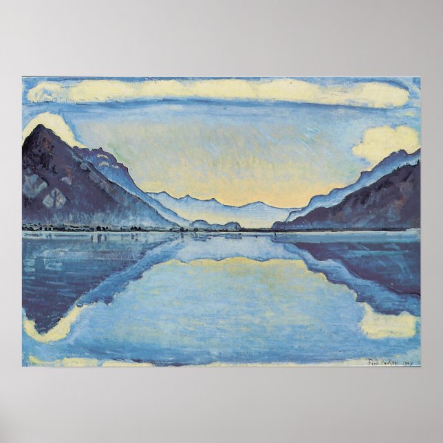Hodler - Thun With Symmetric Mirroring 1909 Poster (Front)