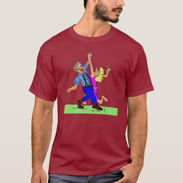 Hoe Down Square Dancers T-Shirt (Front)