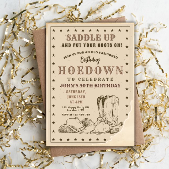 Hoedown Birthday Party, Cowboy Birthday Invitation (Creator Uploaded)