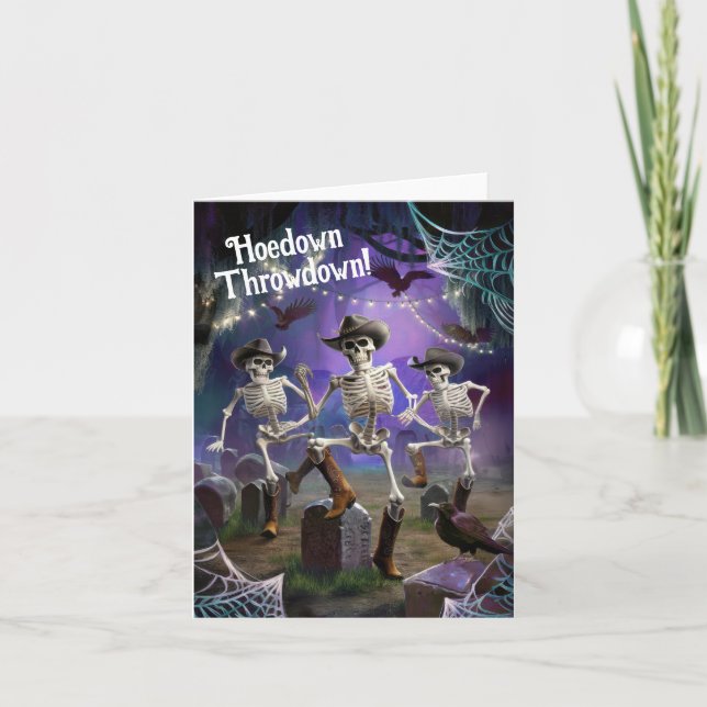 Hoedown Throwdown, Dancing Skeletons, Customisable Card (Front)
