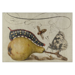 Hoefnagel Vintage Pear & Insects 1500s Renaissance Cutting Board