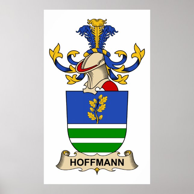 Hoffmann Family Crest Poster (Front)