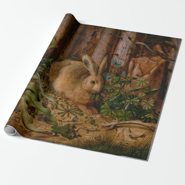 Hoffmann Hare Forest Nature Painting Wrapping Paper (Unrolled)
