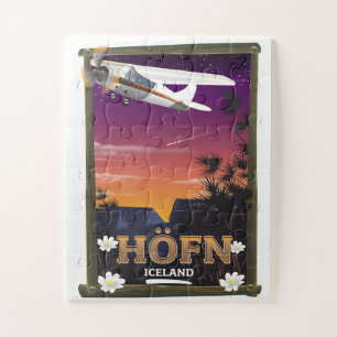 Höfn Iceland  Flight poster Jigsaw Puzzle