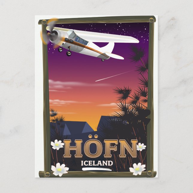 Höfn Iceland  Flight poster Postcard (Front)