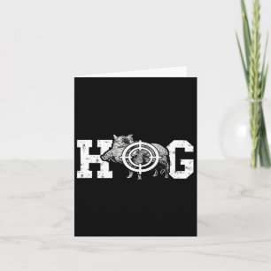 Hog Boar Wild Hog Hunting Wild Boar Pigs Wild Hog  Card