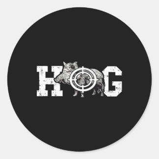 Hog Boar Wild Hog Hunting Wild Boar Pigs Wild Hog  Classic Round Sticker