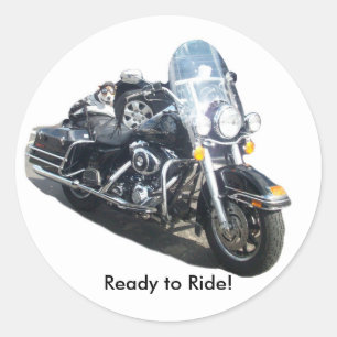 Hog Dog - Ready to Ride! Classic Round Sticker