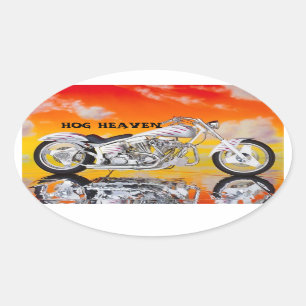 HOG HEAVEN HELMET STICKERS PKG OF 4