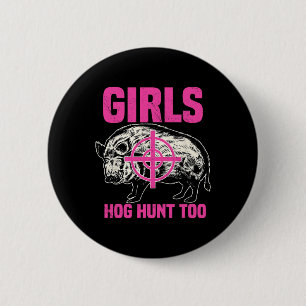 Hog Hunting Boar Pig Hunter Huntsman 6 Cm Round Badge