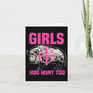 Hog Hunting Boar Pig Hunter Huntsman  Card