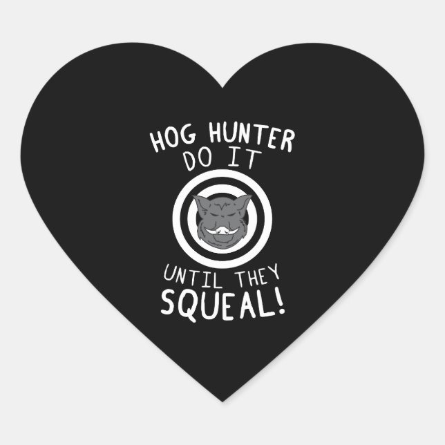 Hog Hunting Heart Sticker (Front)