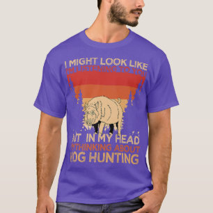 Hog Hunting Retro Vintage Boar Hunter Pig Huntsman T-Shirt