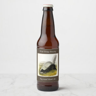 Hog-nosed Skunk (Texan Skunk) Audubon's Quadrupeds Beer Bottle Label